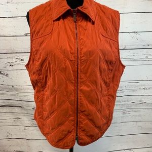 Faconnable Women’s Vest Quiltted Zip Up L